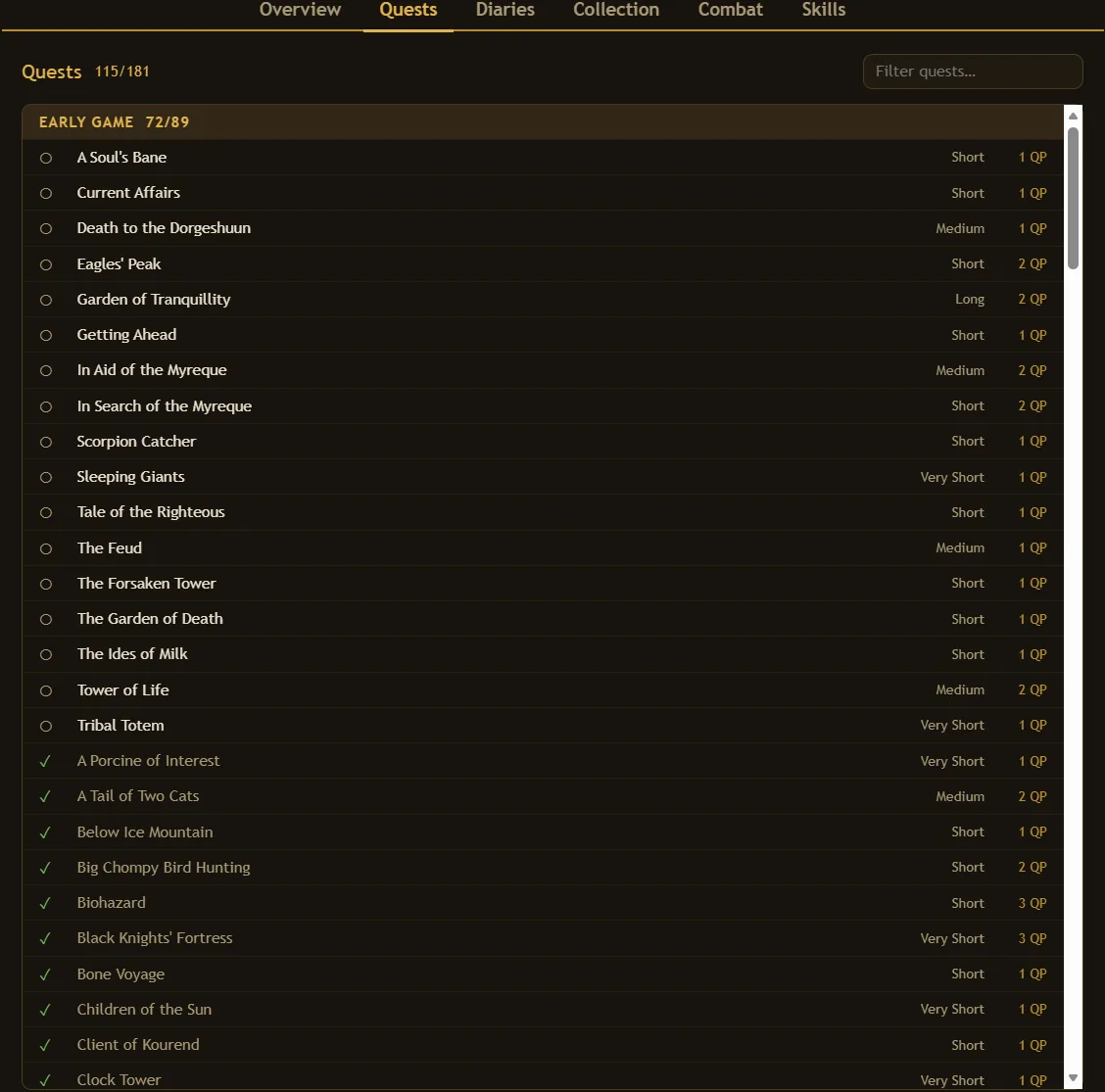 Shared profile quest tab.